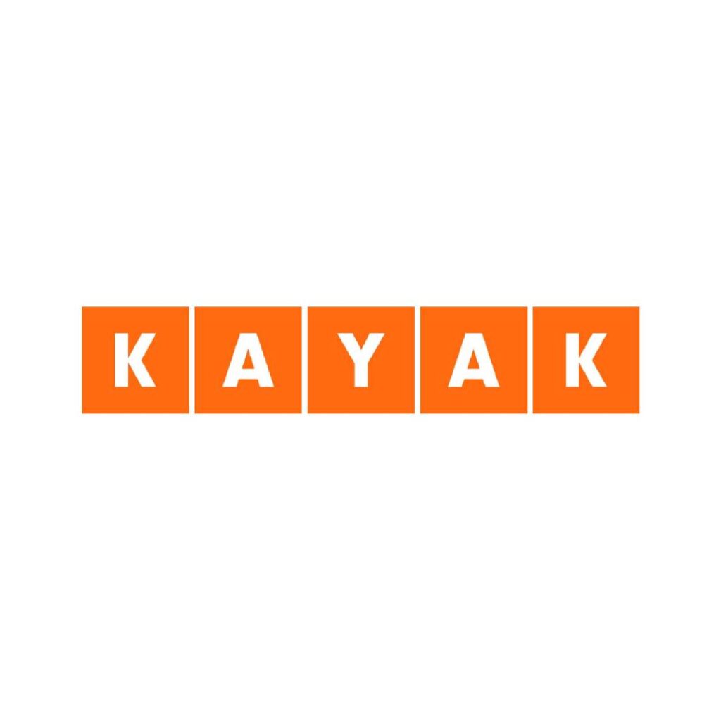 Kayak logo - a vegan travel resource