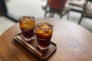 Cold brew coffee at Lu Coffee one of the best vegan-friendly coffee spots in Da Nang
